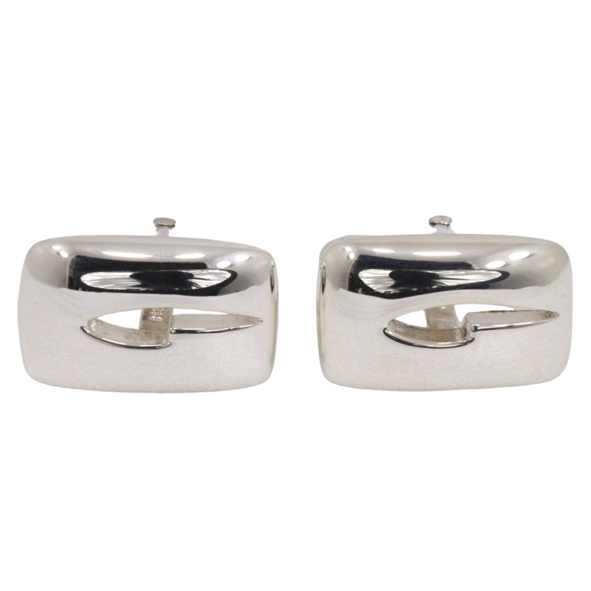 Gucci G Logo Cufflinks Silver 925 Made In Italy Men's